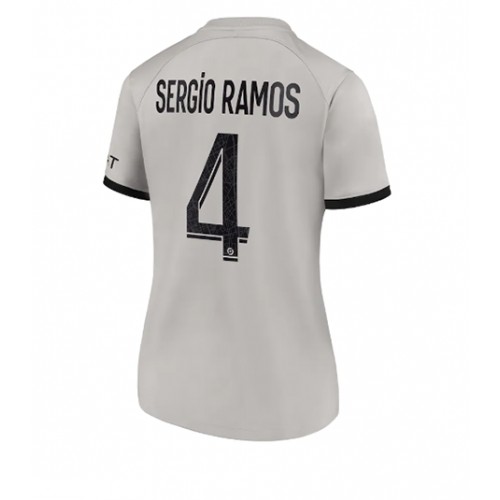 Paris Saint-Germain Sergio Ramos #4 Bortedrakt Kvinner 2022-23 Kortermet Paris Saint-Germain Sergio Ramos #4 Bortedrakt Kvinner 2022-23 Kortermet